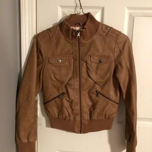 Women’s Small Tan Leather Jacket